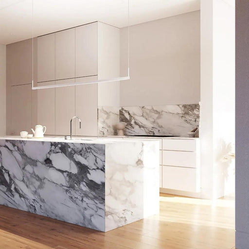 Sonneman Thin-Line 2 Light LED 6' Pendant, Satin White/White