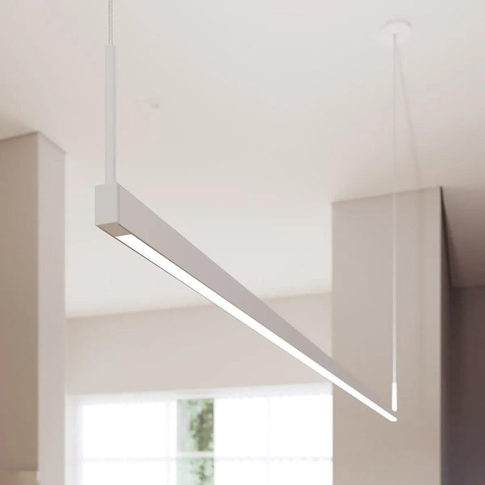 Sonneman Thin-Line 2 Light LED 6' Pendant, Satin White/White
