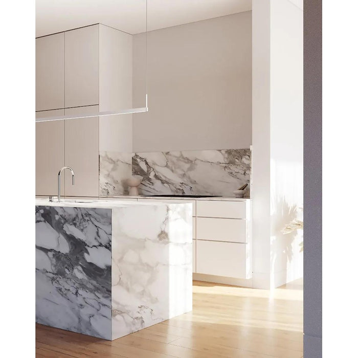 Sonneman Thin-Line 2 Light LED 6' Pendant, Satin White/White