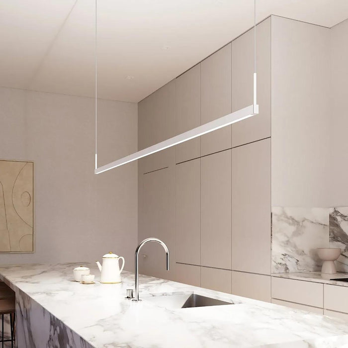 Sonneman Thin-Line 2 Light LED 6' Pendant, Satin White/White