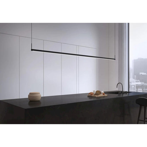 Sonneman Thin-Line 2 Light led 8' Pendant, Satin Black/White