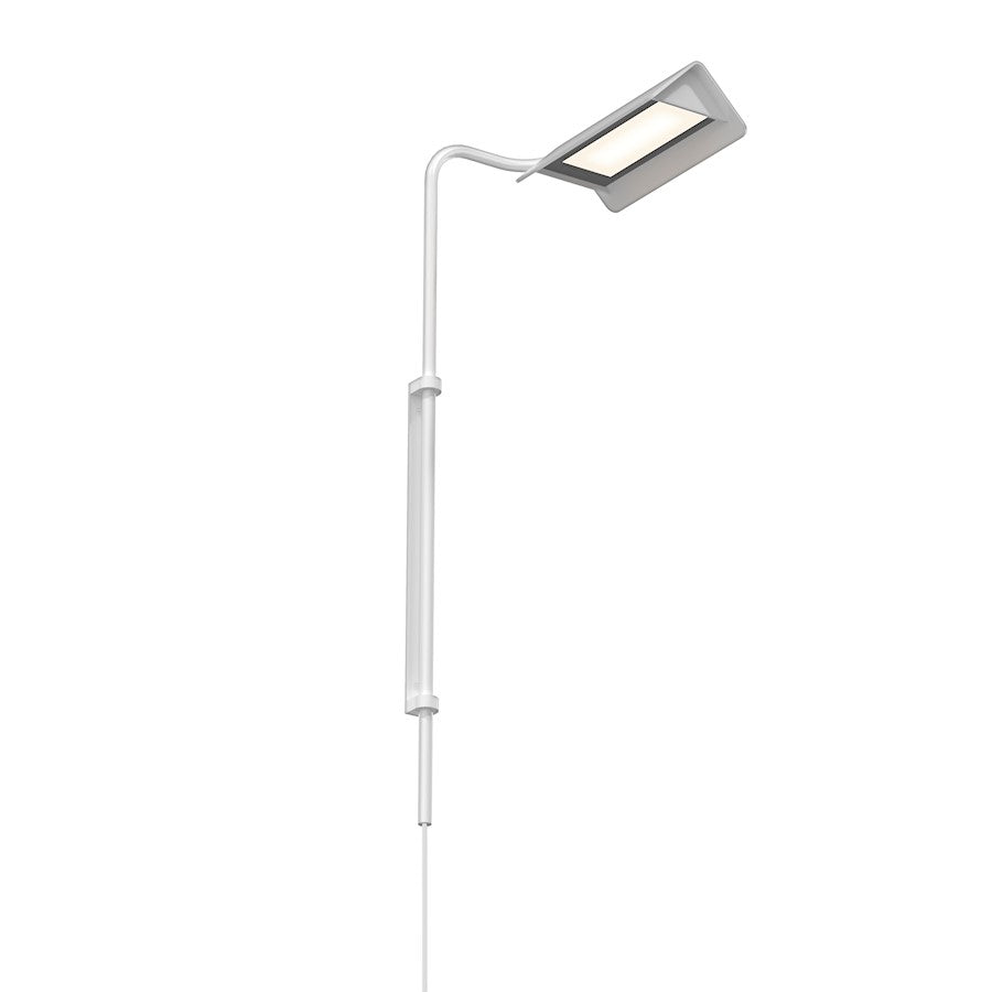 Sonneman Morii 1 Light Right LED Wall Lamp, Satin White - 2833-03