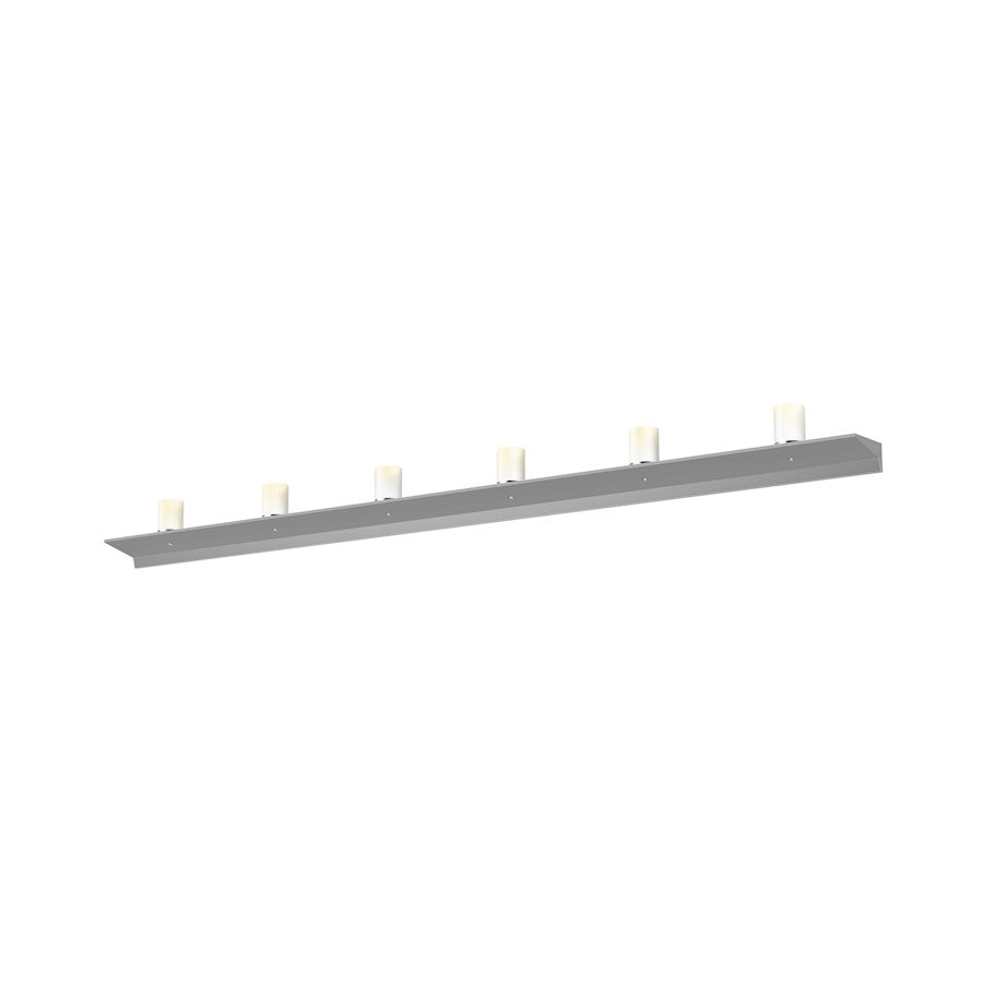 Sonneman Votives 12 Light Small LED Wall Bar, Bright Satin Aluminum - 2854-16-SW