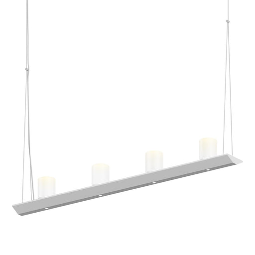 Sonneman Votives 8 Light Small LED Bar Pendant, Satin Aluminum - 2857-16-SW