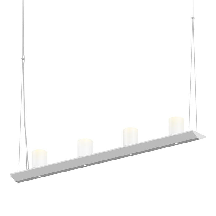 Sonneman Votives 8 Light Small LED Bar Pendant, Satin Aluminum - 2857-16-SW
