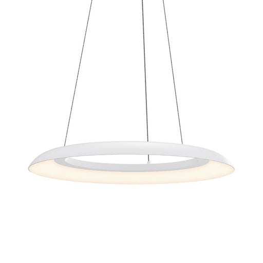Sonneman Torus 1 Light LED 24" Pendant, Satin White/Satin White - 2870-03-J20