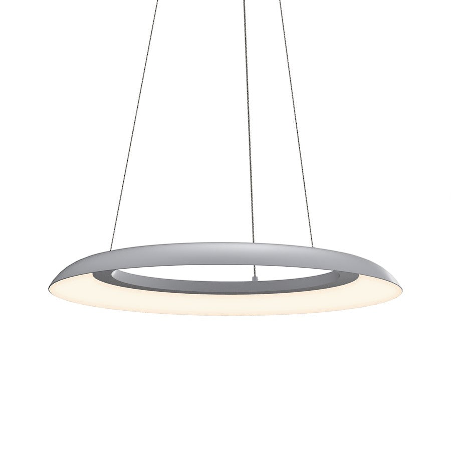 Sonneman Torus 1 Light LED 24" Pendant, Dove Gray/Dove Gray - 2870-18-J20
