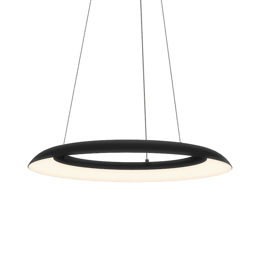 Sonneman Torus 1 Light 24" LED Pendant, Satin Black/Satin Black - 2870-25-J20