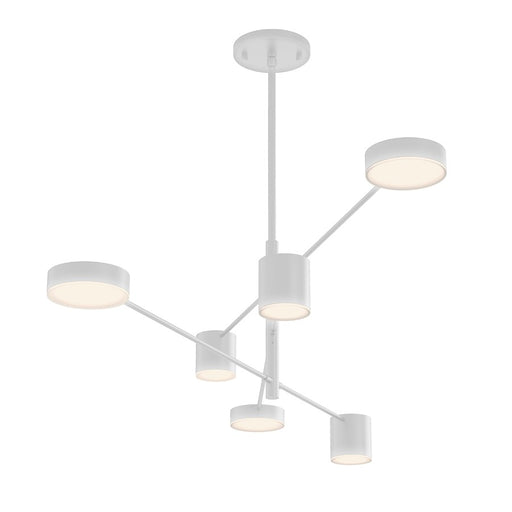 Sonneman Counterpoint 6 Light LED Pendant, Satin White - 2883-03