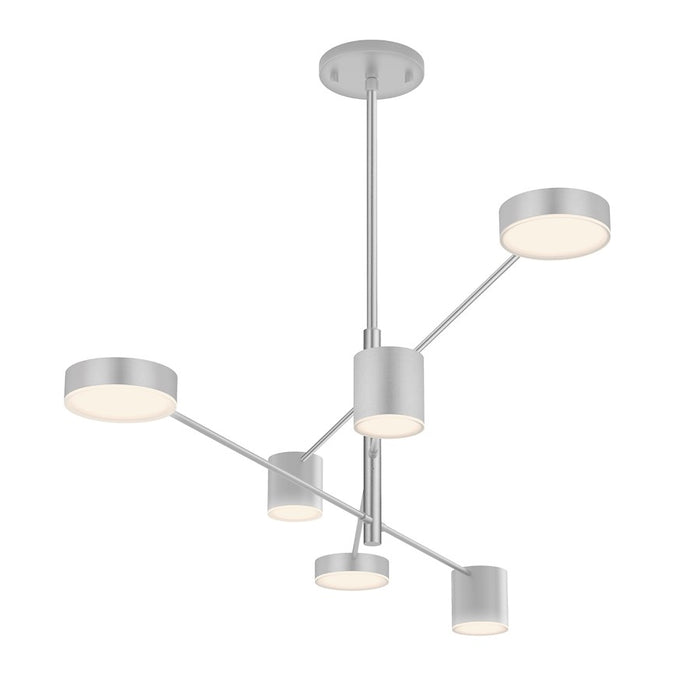 Sonneman Counterpoint 6 Light LED Pendant, Bright Satin Aluminum - 2883-16