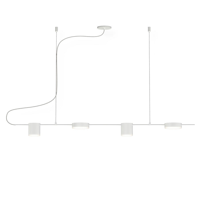 Sonneman Counterpoint 4 Light LED Linear Pendant, Satin White - 2884-03