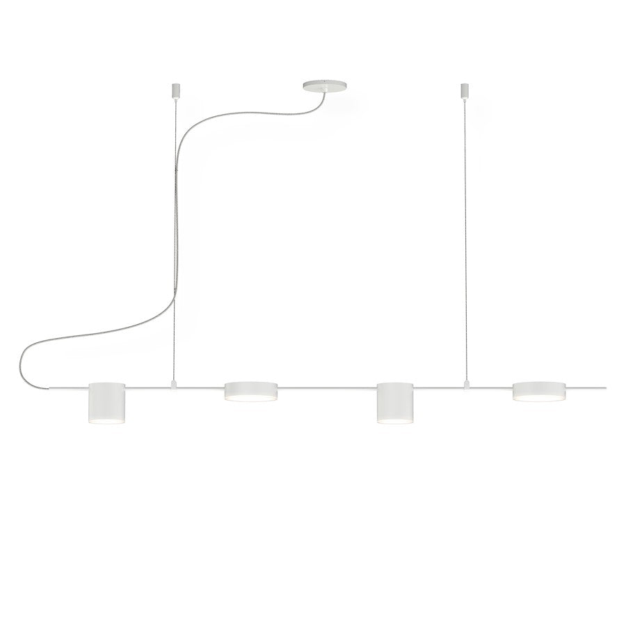 Sonneman Counterpoint 4 Light LED Linear Pendant, Satin White - 2884-03