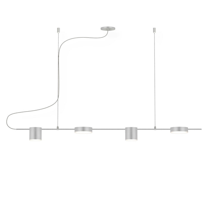 Sonneman Counterpoint 4 Light LED Linear Pendant, Bright Aluminum - 2884-16