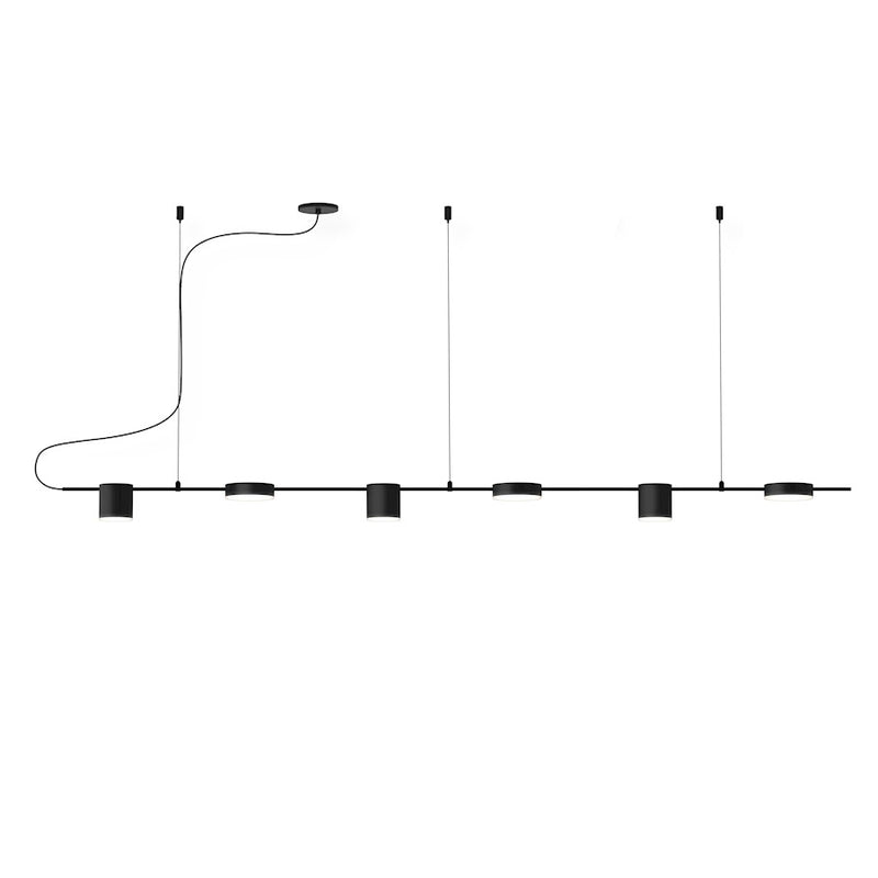 Sonneman Counterpoint 6 Light LED Linear Pendant, Satin Black - 2886-25