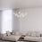 Sonneman Ballet 13Lt LED 3' Chandelier, Satin Aluminum/Frosted