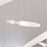 Sonneman Ballet 13Lt LED 3' Chandelier, Satin Aluminum/Frosted