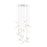 Sonneman Ballet 24Lt LED Swag Chandelier, Satin Aluminum/Frosted - 2897-16-J20