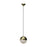 Sonneman Grapes 1 Light LED Pendant, Dome Canopy, Brass/Clear