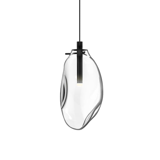 Sonneman Liquid 1 Light LED Pendant, Satin Black/Clear - 2970-25C