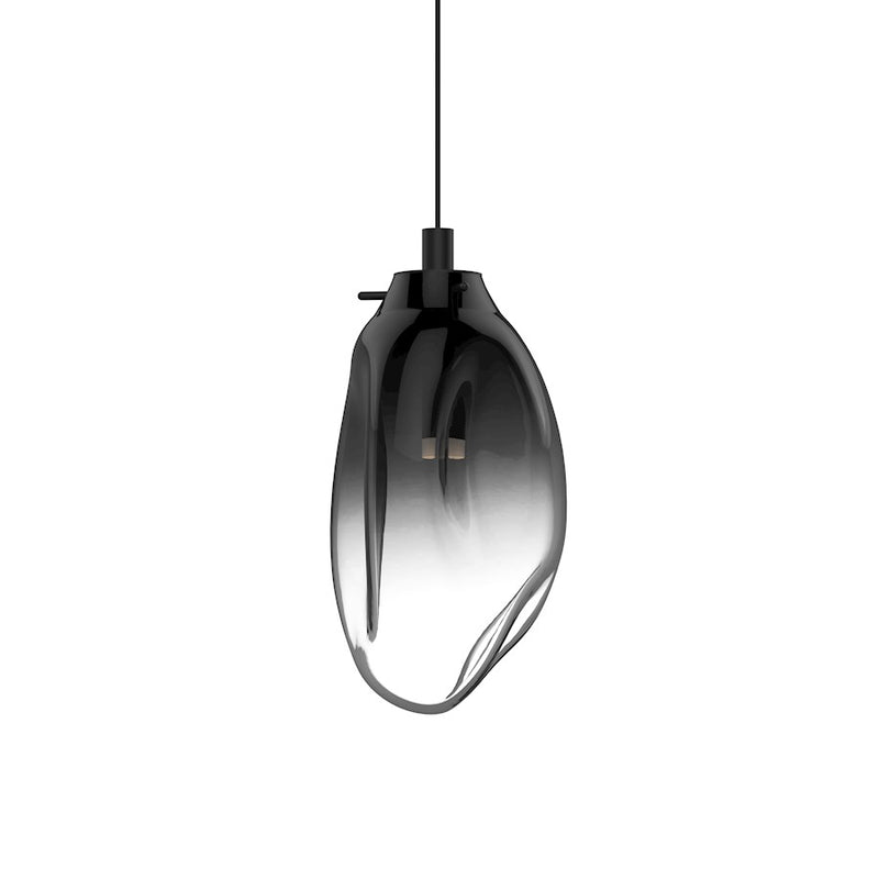 Sonneman Liquid 1 Light LED Pendant, Satin Black/Smoke - 2970-25K