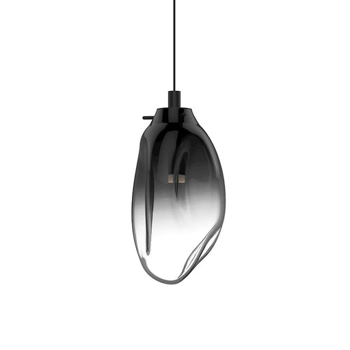 Sonneman Liquid 1 Light LED Pendant, Satin Black/Smoke - 2970-25K