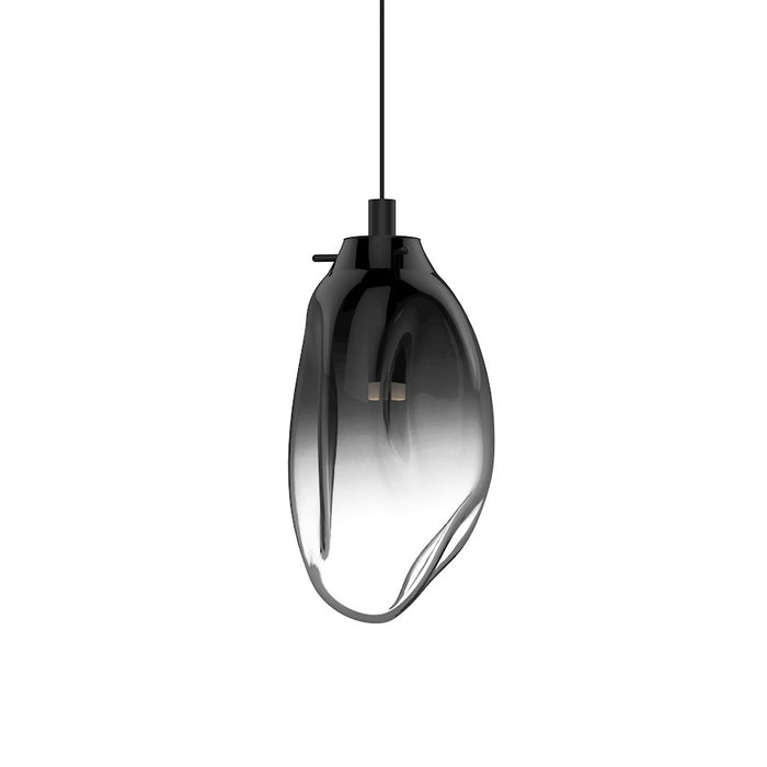 Sonneman Liquid 1 Light LED Pendant, Satin Black/Smoke - 2970-25K