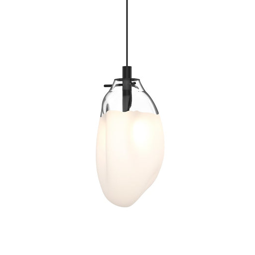 Sonneman Liquid 1 Light LED Pendant, Satin Black/White - 2970-25W