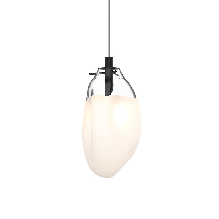 Sonneman Liquid 1 Light LED Pendant, Satin Black/White - 2970-25W
