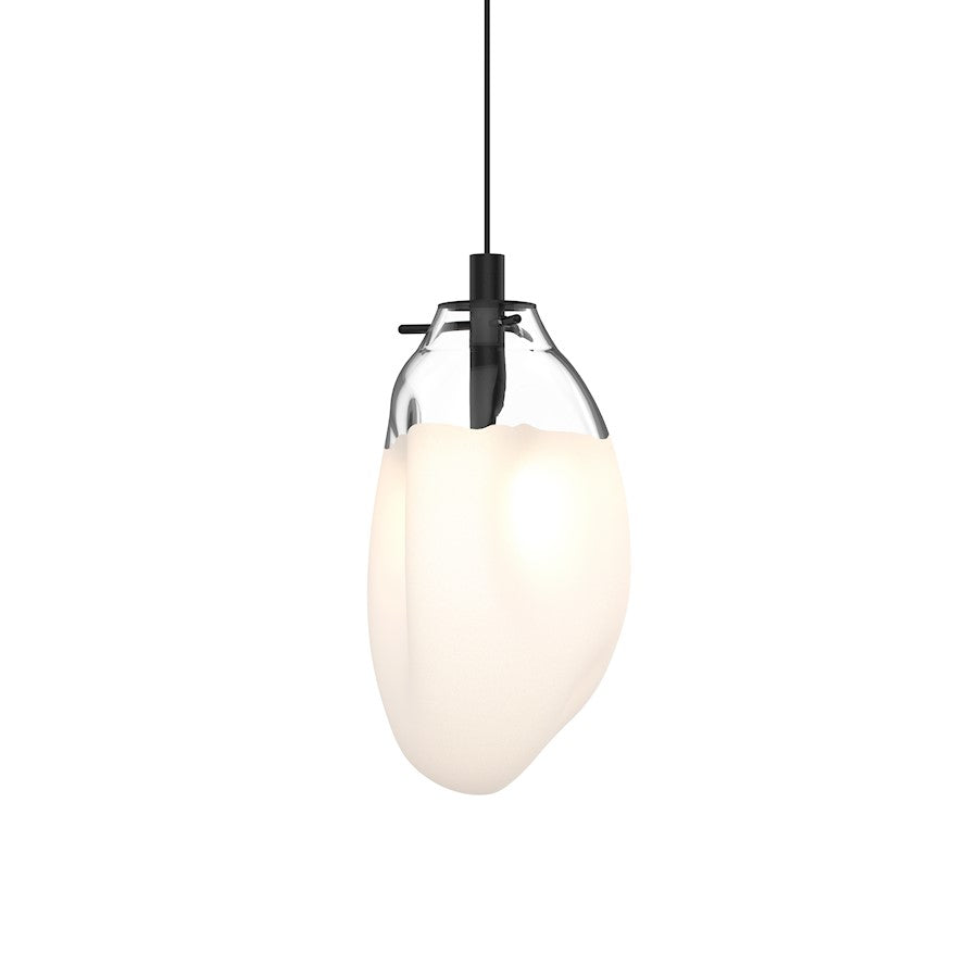 Sonneman Liquid 1 Light LED Pendant, Satin Black/White - 2970-25W