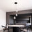 Sonneman Liquid 3 Light LED Pendant, Satin Black/Clear