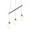 Sonneman Liquid 3 Light Linear Spreader LED Pendant, Black/White - 2973-25W