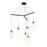 Sonneman Liquid 6 Light Tri Spreader LED Pendant, Satin Black/White - 2976-25W
