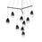 Sonneman Liquid 9 Light Tri Spreader LED Pendant, Satin Black/Smoke - 2977-25K