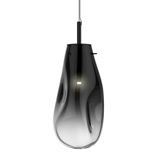 Sonneman Liquid 1 Light Large LED Pendant, Satin Black/Smoke - 2980-25K