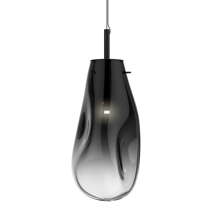 Sonneman Liquid 1 Light Large LED Pendant, Satin Black/Smoke - 2980-25K