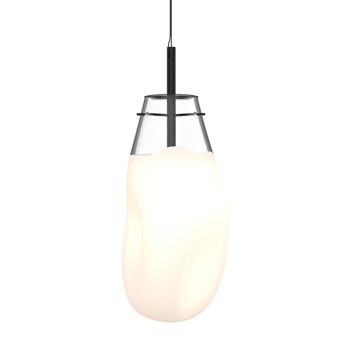 Sonneman Liquid 1 Light Large LED Pendant, Satin Black/White - 2980-25W