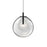 Sonneman Cantina 1 Light Medium LED Pendant, Satin Black/Clear - 2990-25C-MED