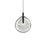 Sonneman Cantina 1 Light Small LED Pendant, Satin Black/Clear - 2990-25C-SML