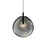 Sonneman Cantina 1 Light Medium LED Pendant, Satin Black/Smoke - 2990-25K-MED