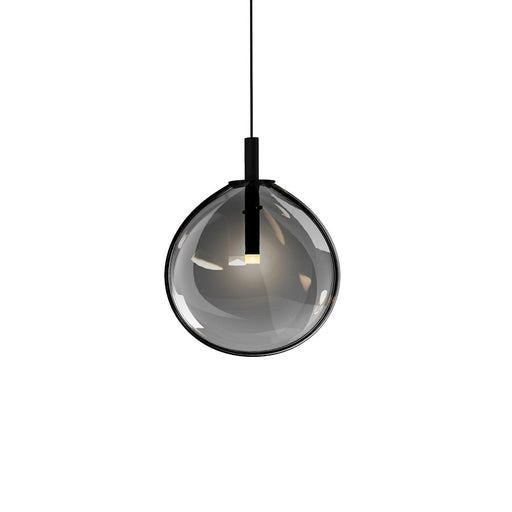 Sonneman Cantina 1 Light Small LED Pendant, Satin Black/Smoke - 2990-25K-SML