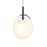 Sonneman Cantina 1 Light Medium LED Pendant, Satin Black/White - 2990-25W-MED
