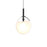 Sonneman Cantina 1 Light Small LED Pendant, Satin Black/White - 2990-25W-SML