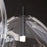 Sonneman Cantina 3 Light Large Tri Spreader LED Pendant, BK/Clear