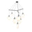 Sonneman Cantina 9 Light Tri Spreader LED Pendant, Satin Black/White - 2997-25W
