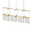 Sonneman V Panels 7 Light Bar Pendant, Brass/Clear - 3096-14