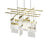 Sonneman V Panels 11 Light Large Pendant, Brass/Clear - 3097-14