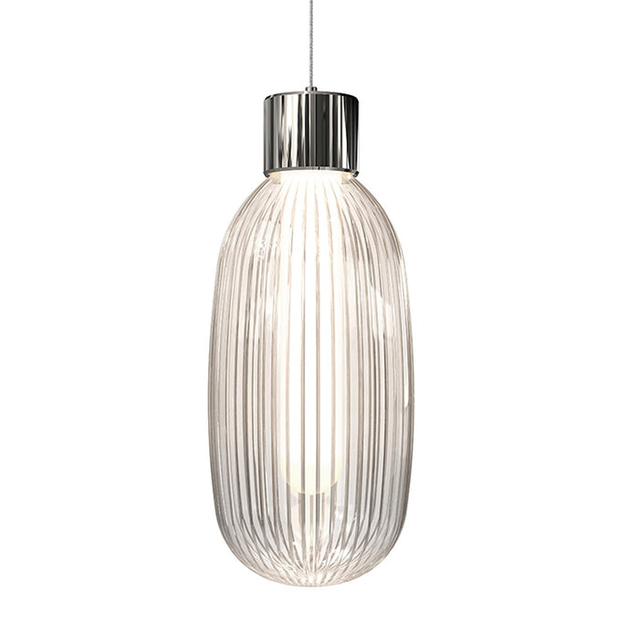 Sonneman Friso 1 Light LED Pendant, Polished Nickel/Clear - 3101-35-J20