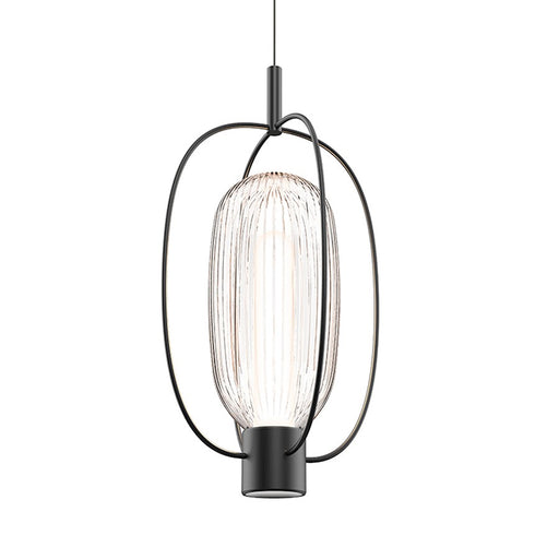 Sonneman Friso 2 Light LED Pendant, Satin Black/Clear - 3102-25-J20