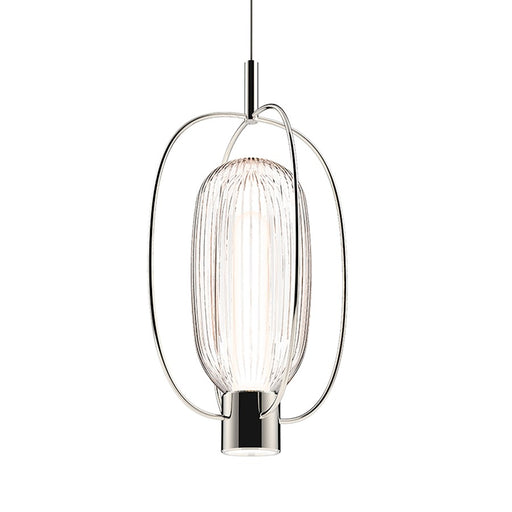 Sonneman Friso 2 Light Aro LED Pendant, Polished Nickel/Clear - 3102-35-J20