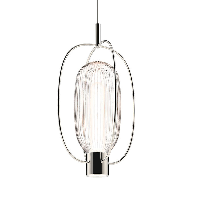 Sonneman Friso 2 Light Aro LED Pendant, Polished Nickel/Clear - 3102-35-J20